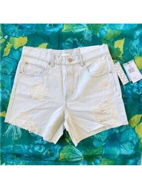 Urban Outfitters | BDG Dropped Waist Distressed Destroy Denim Short Light Blue